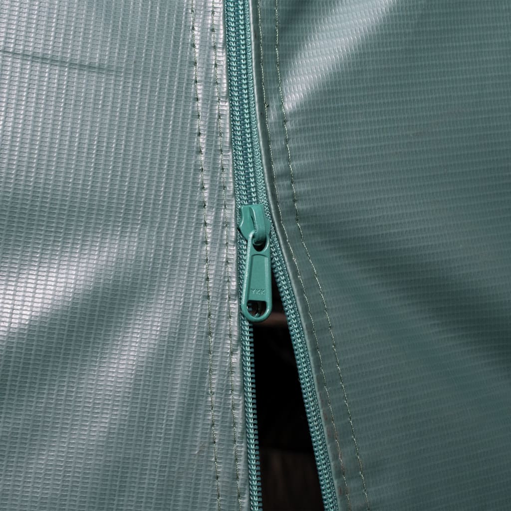 flytteligt læskur til husdyr PVC 550 g/m² 3,3x3,2 m mørkegrøn