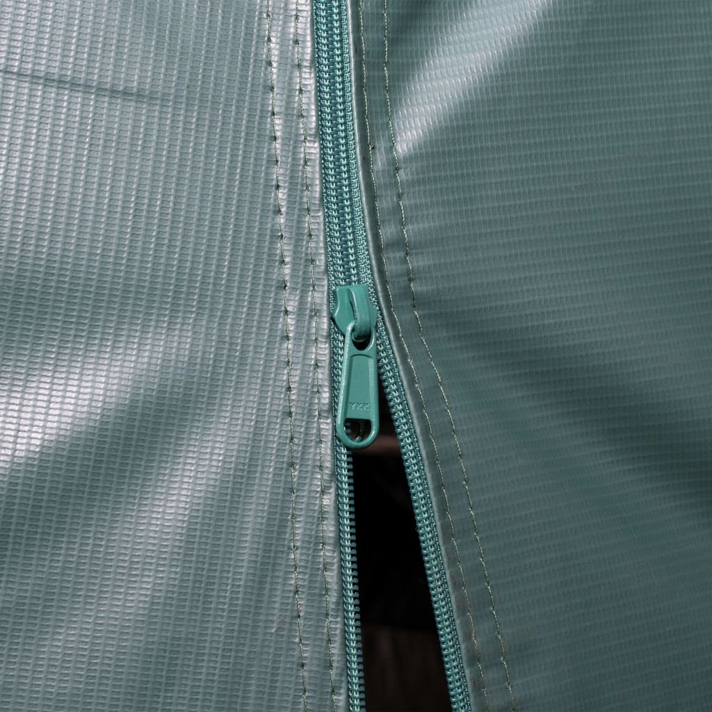 flytteligt læskur til husdyr PVC 550 g/m² 3,3x16 m mørkegrøn