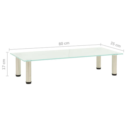 tv-bord 80x35x17 cm hærdet glas matteret