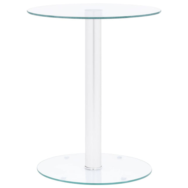 sofabord 40 cm hærdet glas transparent