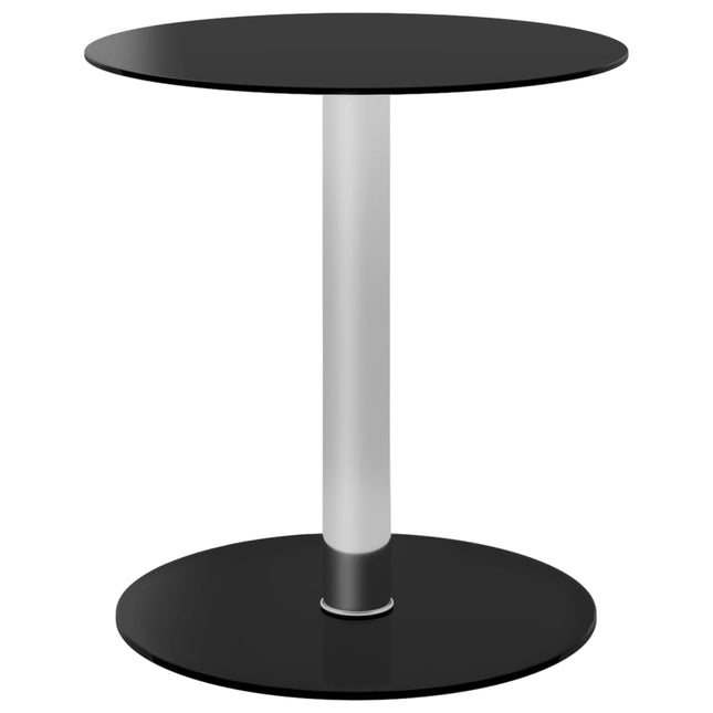 sofabord 40 cm hærdet glas sort