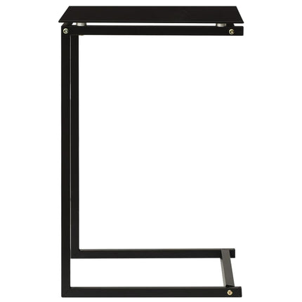 sidebord 40x40x60 cm hærdet glas sort