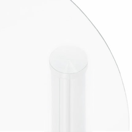 sidebord med hylde 38 cm hærdet glas transparent