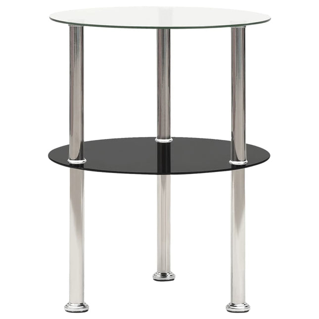 sidebord 50x35x65 cm hærdet glas transparent