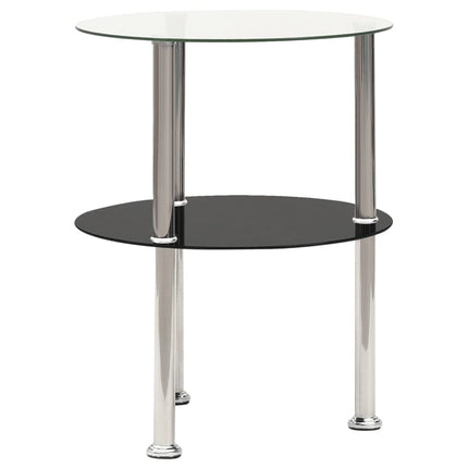 sidebord 50x35x65 cm hærdet glas transparent