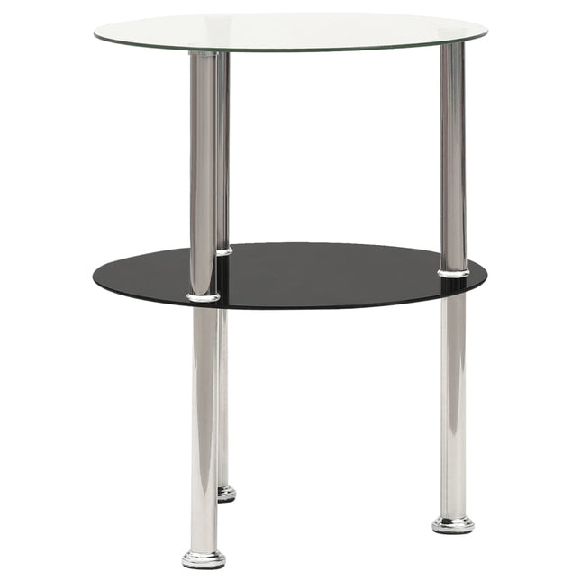 sidebord 50x35x65 cm hærdet glas transparent