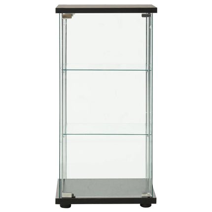 opbevaringsskab hærdet glas sort