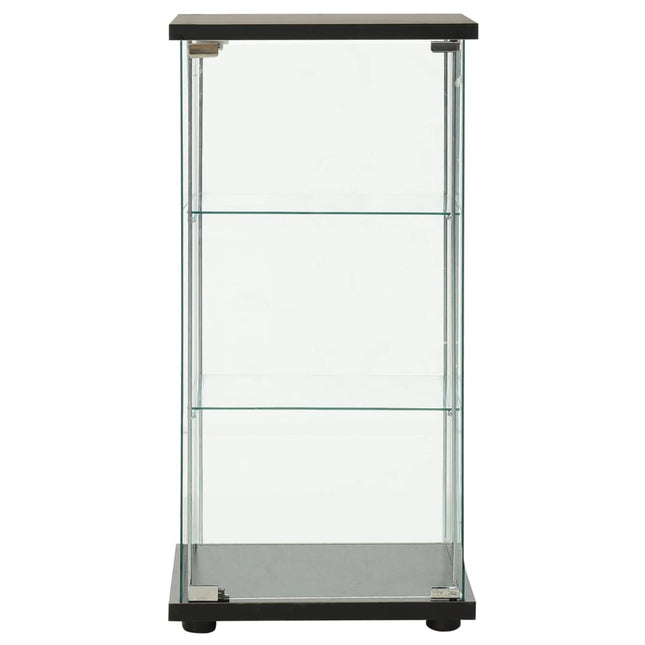 opbevaringsskab hærdet glas sort