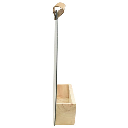 vægspejl 35 cm massivt fyrretræ