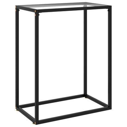konsolbord 60x35x75 cm hærdet glas transparent