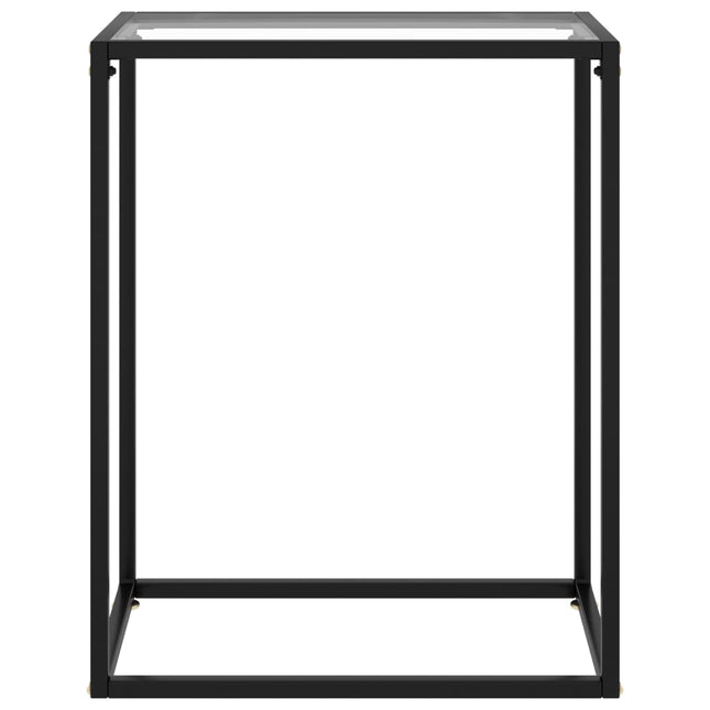 konsolbord 60x35x75 cm hærdet glas transparent