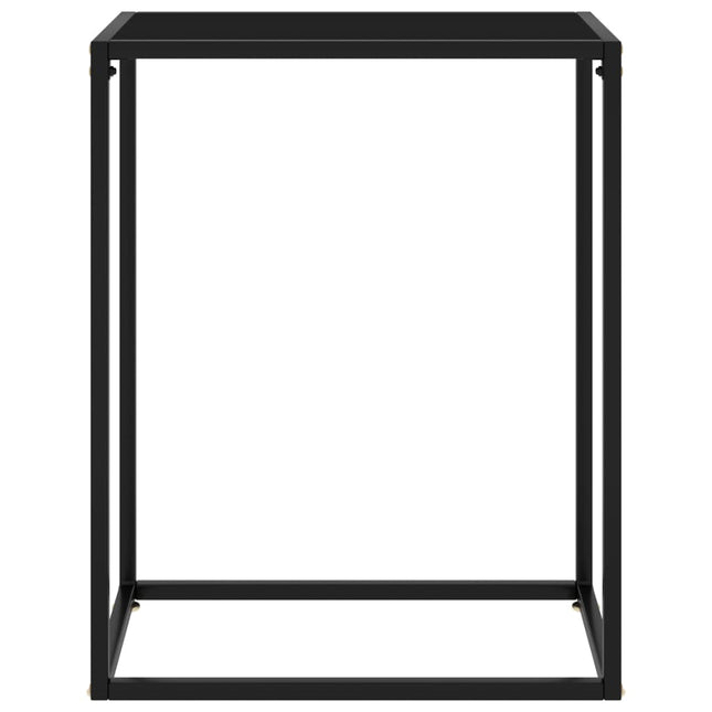 konsolbord 60x35x75 cm hærdet glas sort