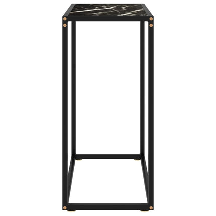 konsolbord 60x35x75 cm hærdet glas sort