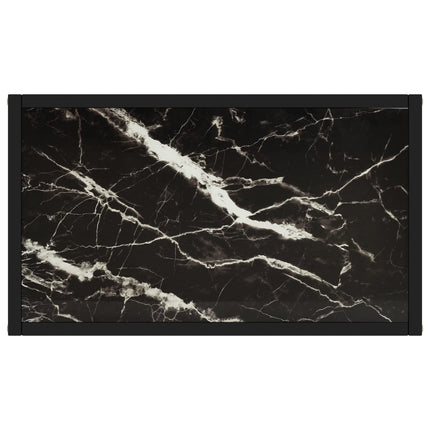 konsolbord 60x35x75 cm hærdet glas sort