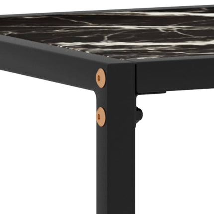 konsolbord 60x35x75 cm hærdet glas sort