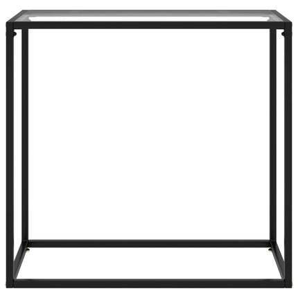 konsolbord 80x35x75 cm hærdet glas transparent