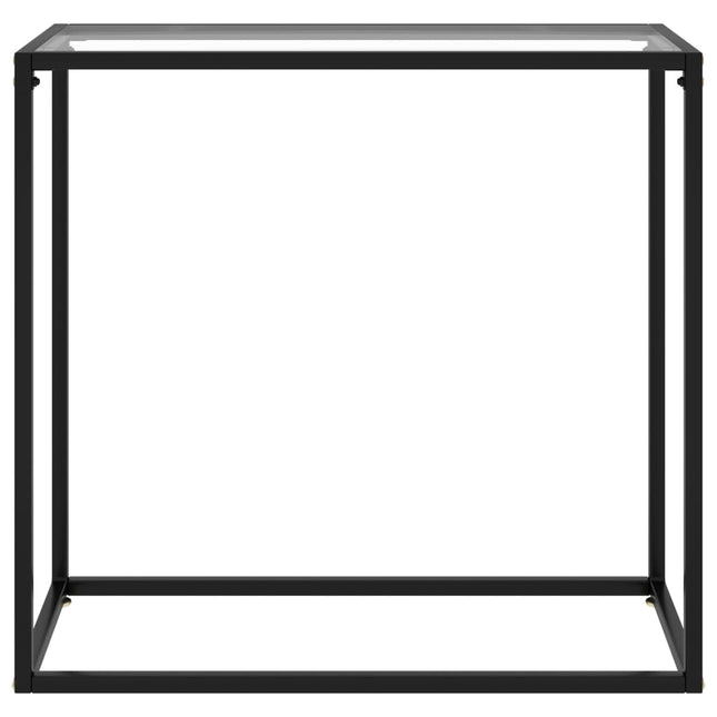 konsolbord 80x35x75 cm hærdet glas transparent