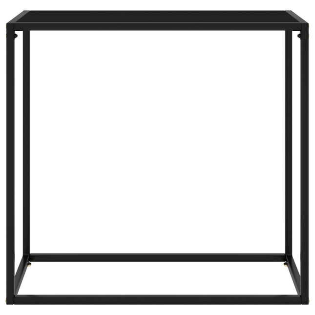 konsolbord 80x35x75 cm hærdet glas sort