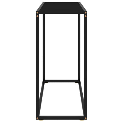 konsolbord 80x35x75 cm hærdet glas sort