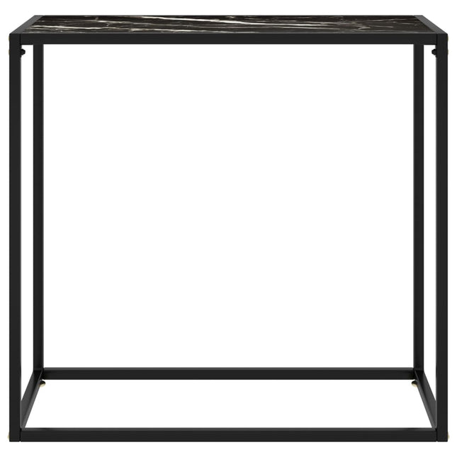 konsolbord 80x35x75 cm hærdet glas sort