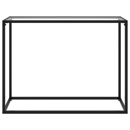 konsolbord 100x35x75 cm hærdet glas transparent