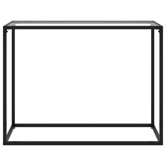 konsolbord 100x35x75 cm hærdet glas transparent