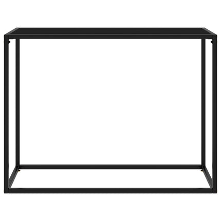 konsolbord 100x35x75 cm hærdet glas sort