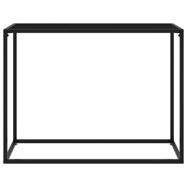 konsolbord 100x35x75 cm hærdet glas sort