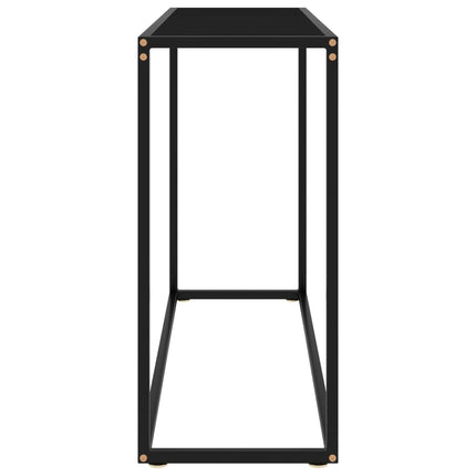 konsolbord 100x35x75 cm hærdet glas sort