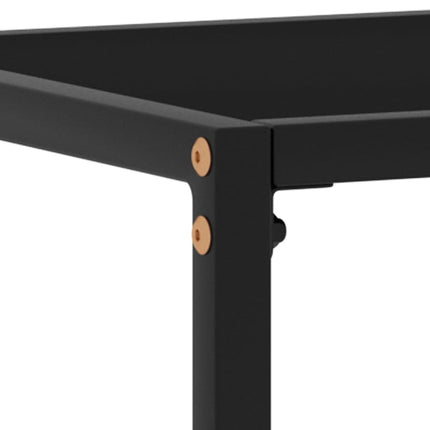 konsolbord 100x35x75 cm hærdet glas sort