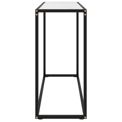 konsolbord 100x35x75 cm hærdet glas hvid
