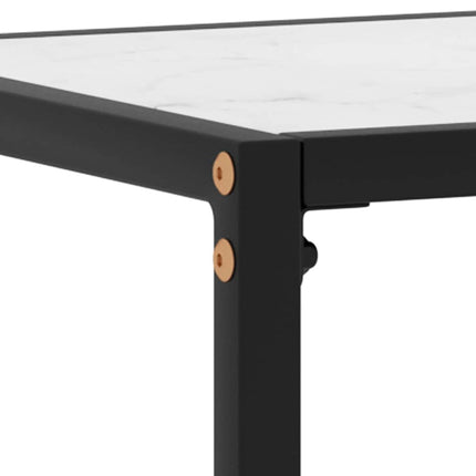 konsolbord 100x35x75 cm hærdet glas hvid