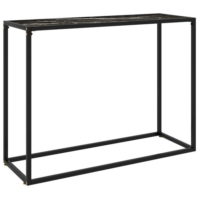 konsolbord 100x35x75 cm hærdet glas sort