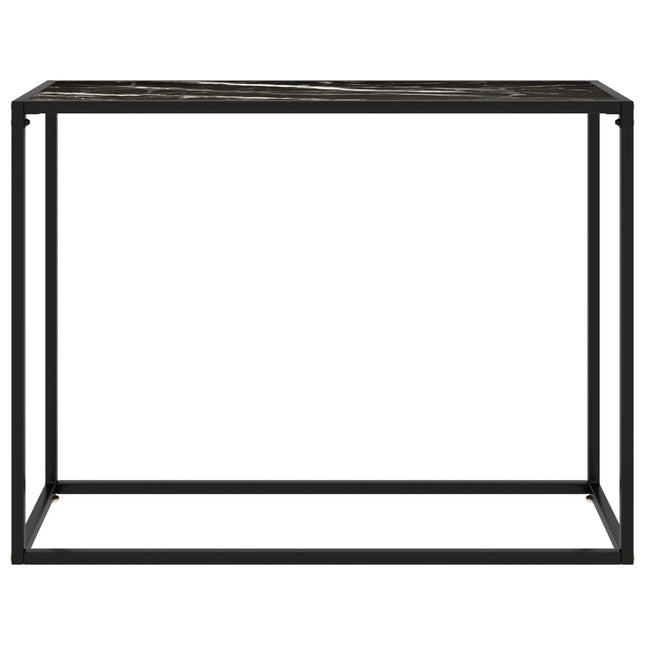 konsolbord 100x35x75 cm hærdet glas sort