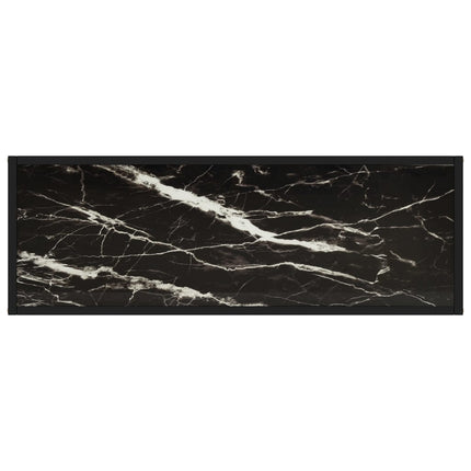 konsolbord 100x35x75 cm hærdet glas sort