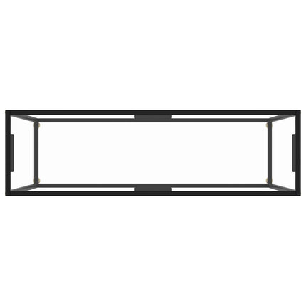konsolbord 120x35x75 cm hærdet glas transparent