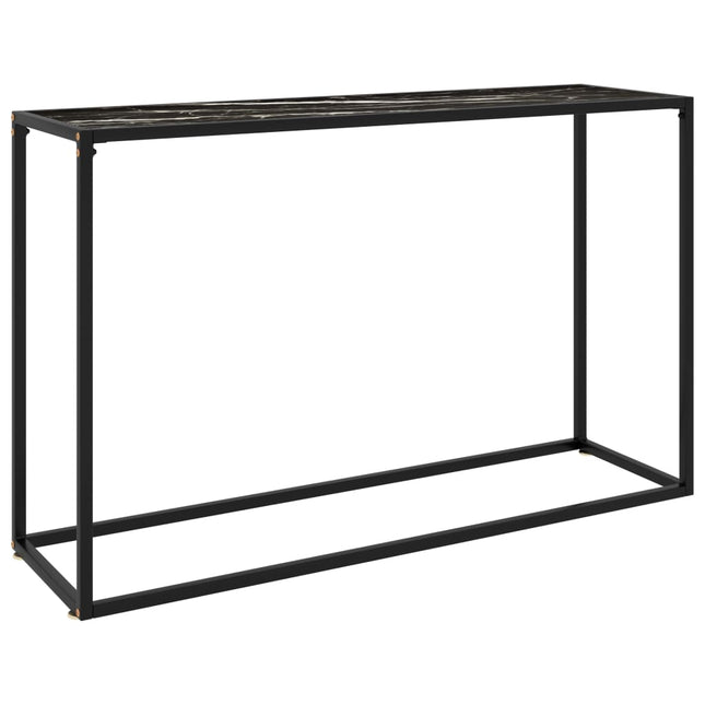konsolbord 120x35x75 cm hærdet glas sort