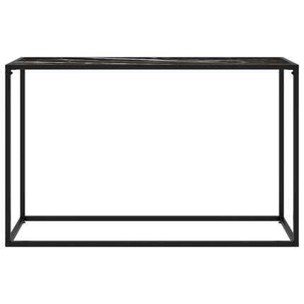 konsolbord 120x35x75 cm hærdet glas sort
