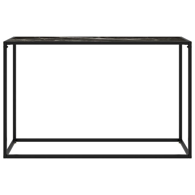 konsolbord 120x35x75 cm hærdet glas sort