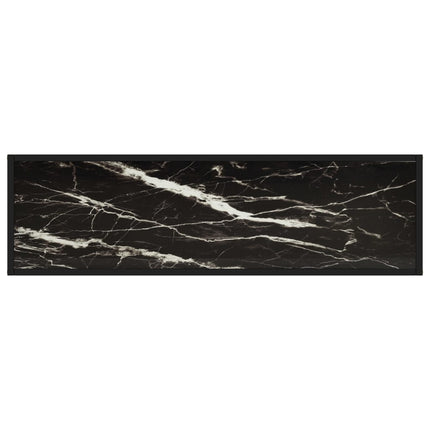 konsolbord 120x35x75 cm hærdet glas sort