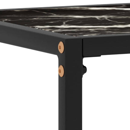 konsolbord 120x35x75 cm hærdet glas sort