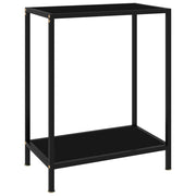 konsolbord 60x35x75 cm hærdet glas sort