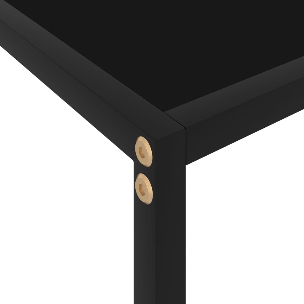 konsolbord 60x35x75 cm hærdet glas sort