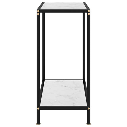 konsolbord 60x35x75 cm hærdet glas hvid