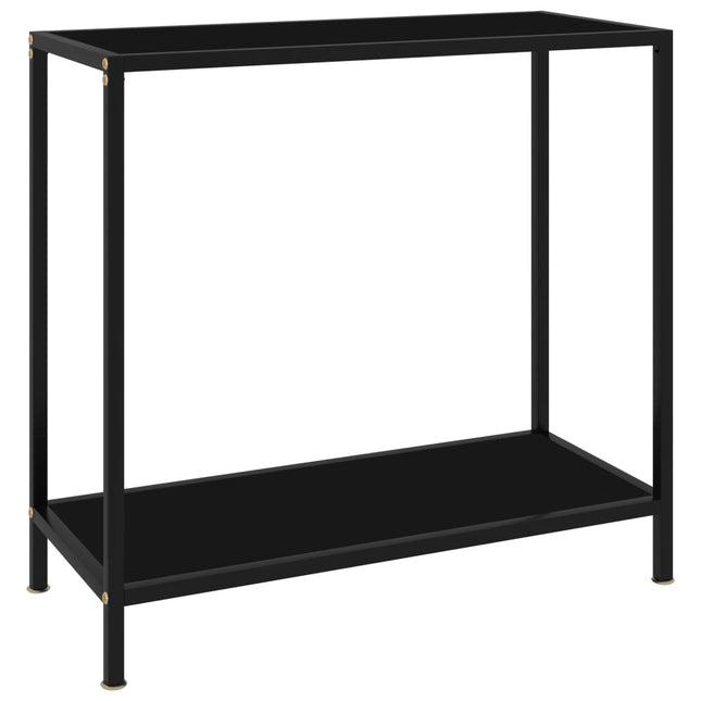 konsolbord 80x35x75 cm hærdet glas sort