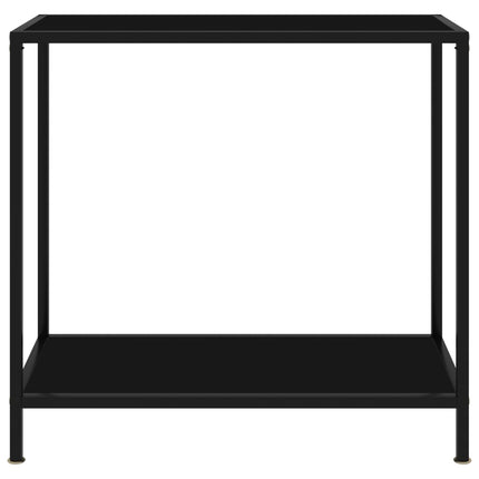konsolbord 80x35x75 cm hærdet glas sort
