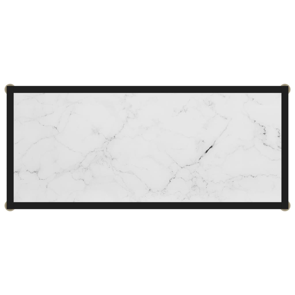 konsolbord 80x35x75 cm hærdet glas hvid