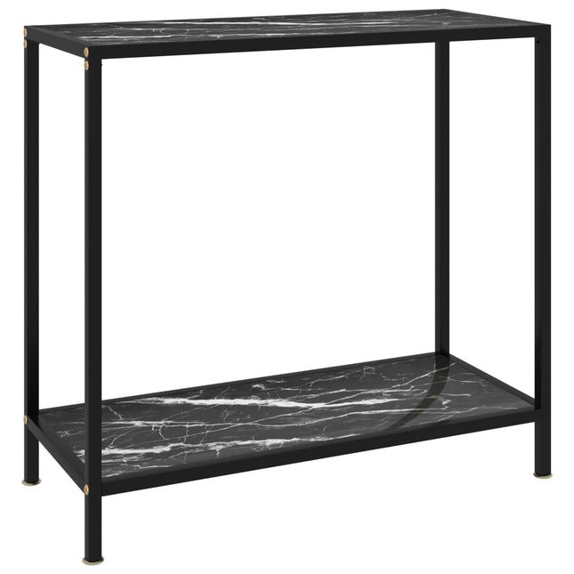 konsolbord 80x35x75 cm hærdet glas sort