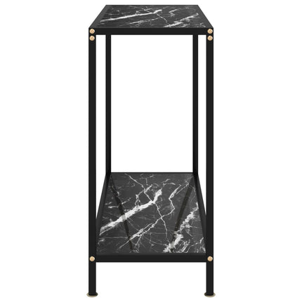 konsolbord 80x35x75 cm hærdet glas sort