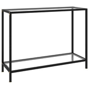 konsolbord 100x35x75 cm hærdet glas transparent